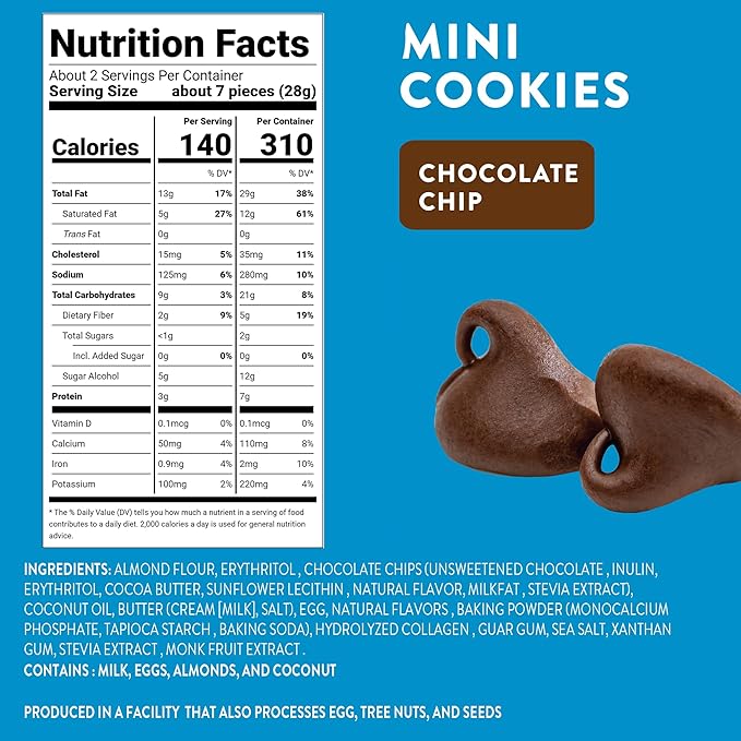 HighKey Sugar Free Cookies Variety Pack - 6.0oz Keto Snacks Zero Carb No Sugar 3-Pack Chocolate Chip Cookie, Snickerdoodle,Vanilla Wafers Low Carb Gluten Free Diabetic Snack Diet Friendly Food Sweets