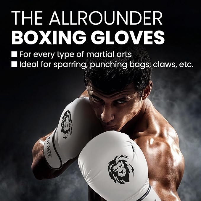 FIGHTR® Boxing Gloves - Maximum Protection & Stability | Boxing Gloves for Boxing, MMA, Muay Thai & Kickboxing | Sizes 8-16 oz