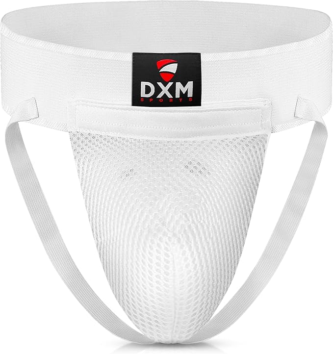 DXM SPORTS Boxing Groin Protector Men – Adjustable Groin Guard for Kickboxing, Taekwondo Sparring Gear, Muay Thai, Martial Arts Training