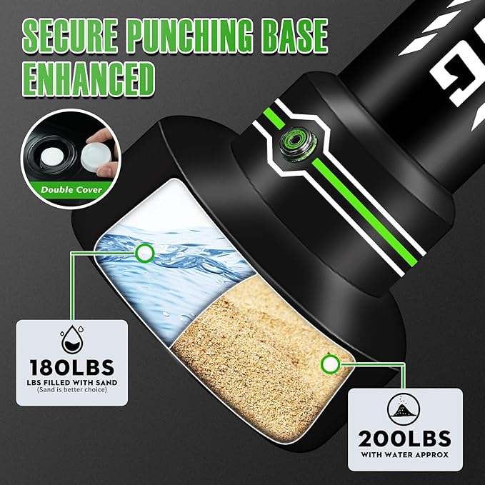 Upgrated Standing Punching Bag for Adults, Boxing Bag with Automatic Built in Air Pump and 12OZ Gloves, 69'' Kicking Bag Boxing Equipment Heavy Bag for Training MMA Muay Thai Fitness