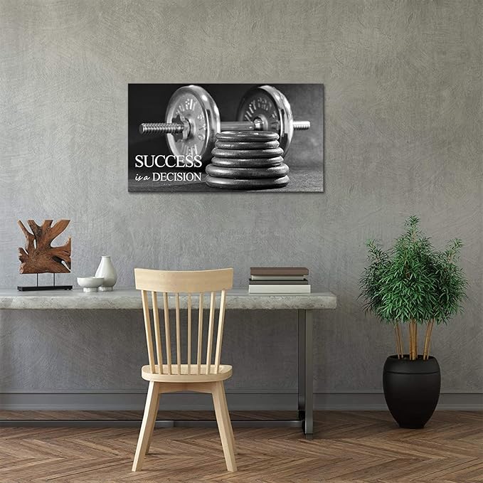 YeiLnm Workout Pictures for Home Gym Room Canvas Motivational Wall Decor 20"x36"