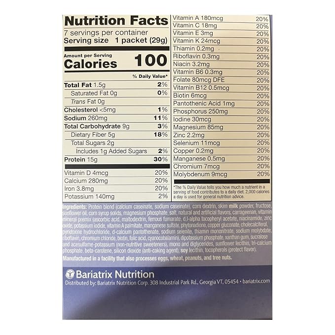 PROTIFIT - High Protein Pudding/Shake Mix, 15g Protein, Low Calorie, Low Fat, Low Carb, Aspartame Free, Idea Protein Compatible, Meal Replacement, 7 Servings Per Box (Vanilla)