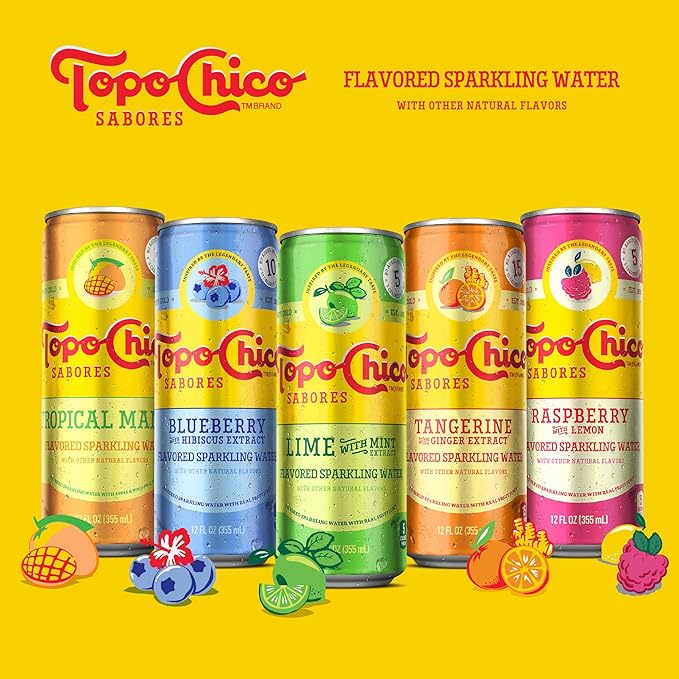 Topo Chico Sabores Tropical Mango 12oz 8pk