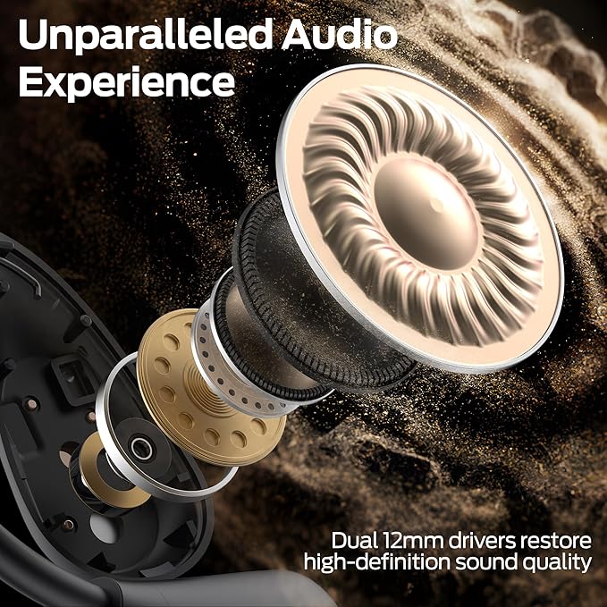 Monster Open Ear AC210 Headphones, Wireless Headphones Bluetooth 5.4 Earphones Stereo Sound,32H Playtime, HD Clear Calls,Fast Charging Touch Control, IPX5 Waterproof Open Ear Earbuds