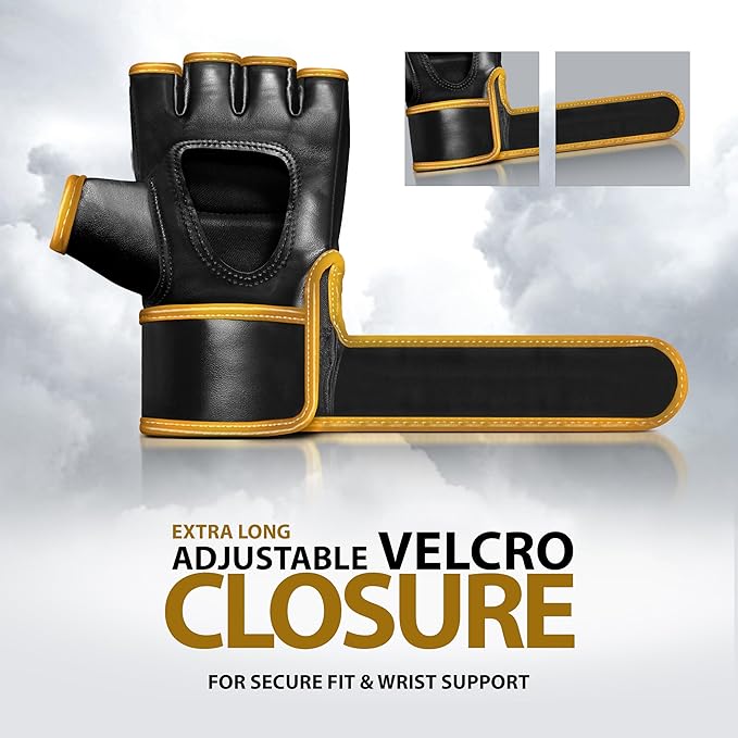 DXM SPORTS MMA Gloves for Men & Women, Martial Arts Bag Gloves, Kickboxing Gloves with Open Palms, Boxing Gloves for Punching Bag, Sparring, Muay Thai, MMA