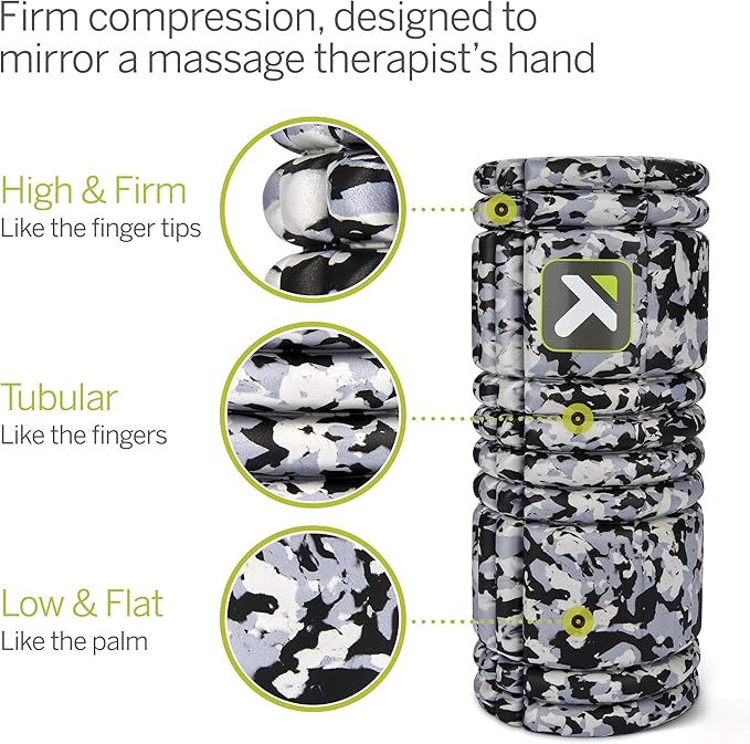 TriggerPoint Grid 1.0 Foam Roller - 13" Multi-Density Massage Roller for Deep Tissue & Muscle Recovery - Relieves Tight, Sore Muscles & Kinks, Improves Mobility & Circulation - Targets Key Body Parts