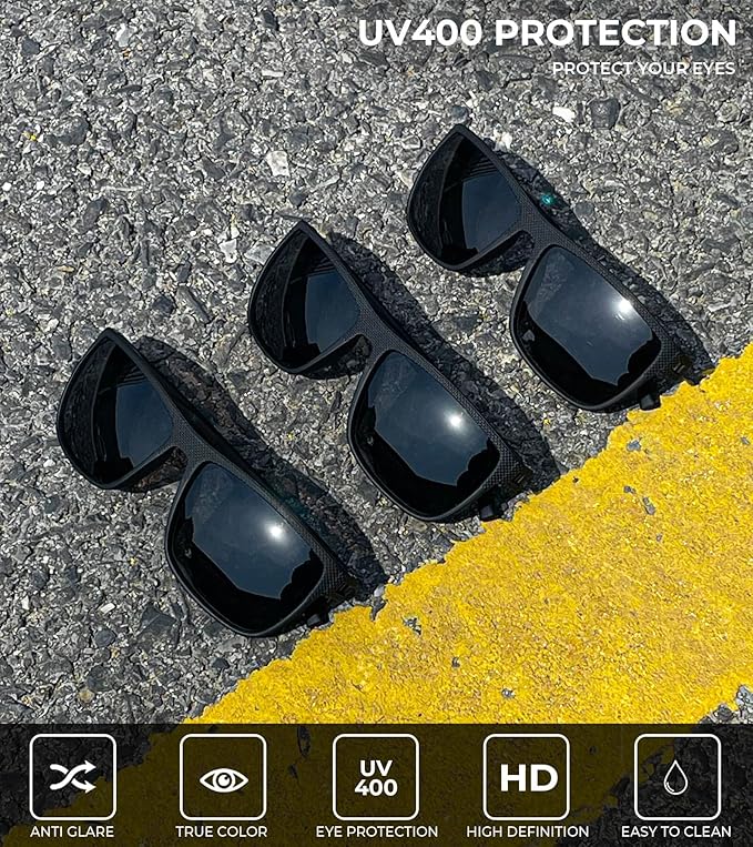 KALIYADI Polarized Sunglasses for Men, Lightweight Sun Glasses with UV Protection for Driving Fishing Golf