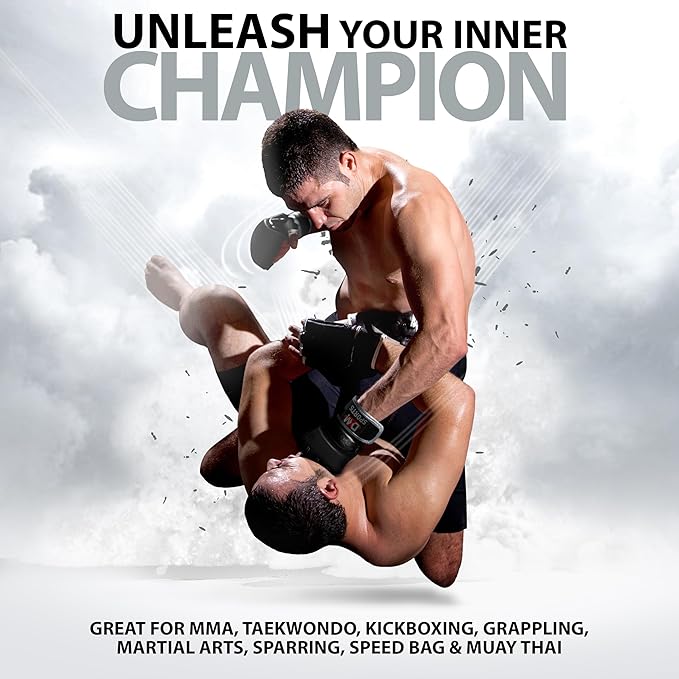 DXM SPORTS MMA Gloves for Men & Women, Martial Arts Bag Gloves, Kickboxing Gloves with Open Palms, Boxing Gloves for Punching Bag, Sparring, Muay Thai, MMA