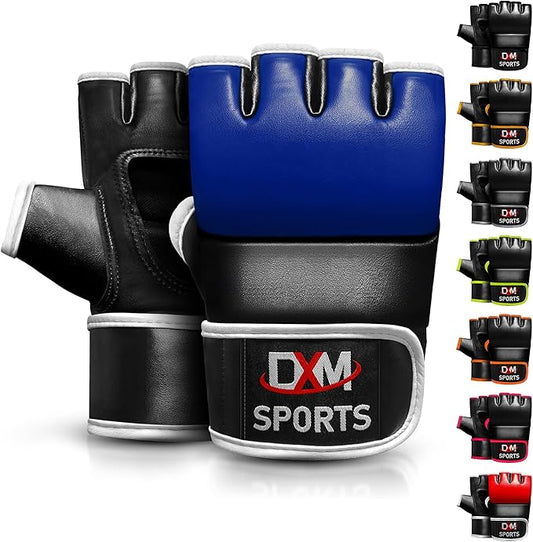 DXM SPORTS MMA Gloves for Men & Women, Martial Arts Bag Gloves, Kickboxing Gloves with Open Palms, Boxing Gloves for Punching Bag, Sparring, Muay Thai, MMA