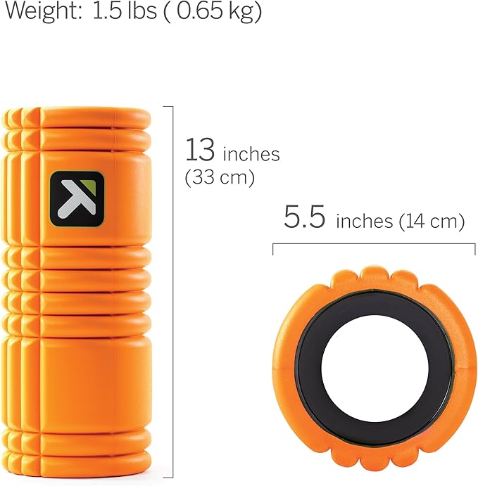TriggerPoint Grid 1.0 Foam Roller - 13" Multi-Density Massage Roller for Deep Tissue & Muscle Recovery - Relieves Tight, Sore Muscles & Kinks, Improves Mobility & Circulation - Targets Key Body Parts