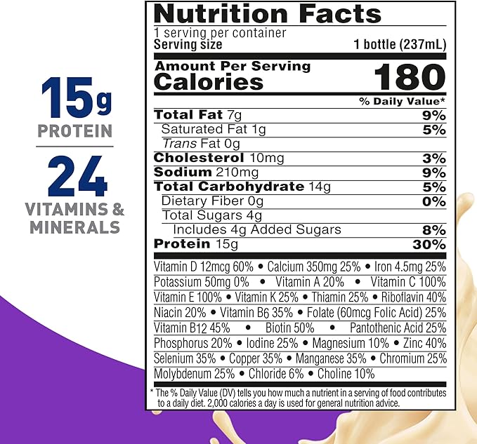 BOOST Women Balanced Nutritional Drink, Very Vanilla, 8 fl oz (Pack of 24)