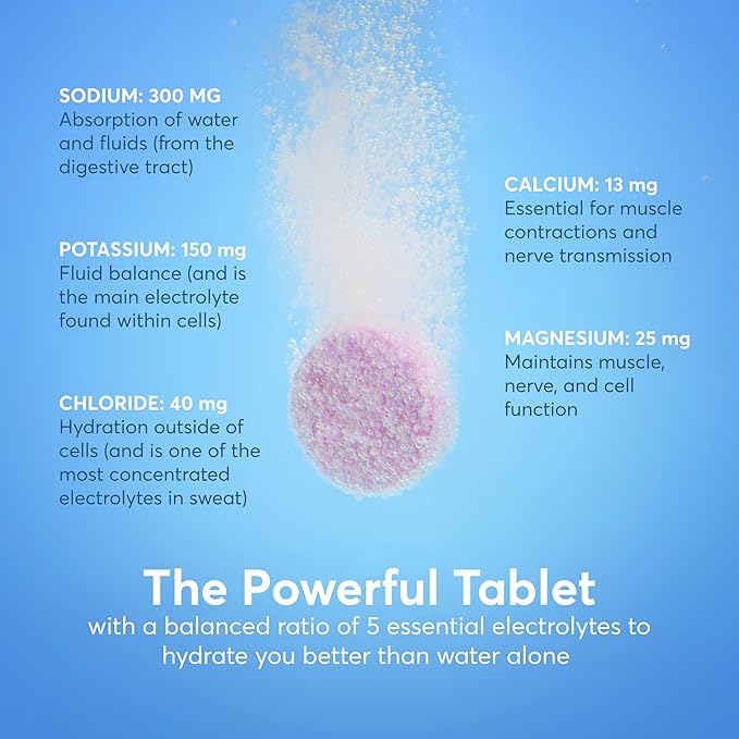 Nuun Sport Electrolyte Tablets with Magnesium, Calcium, Potassium, Chloride & Sodium, Gluten Free & Vegan, Mixed Flavors, 6 Pack (60 Servings Total)