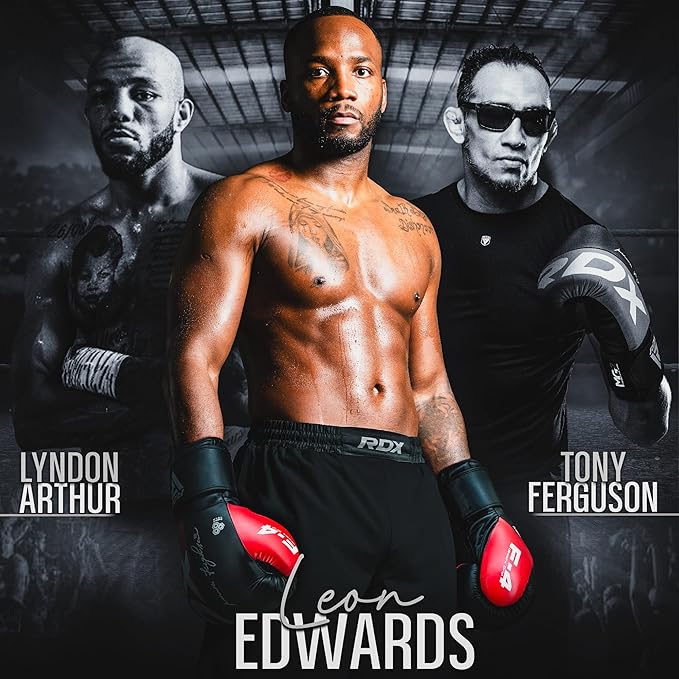 RDX Boxing Gloves, Maya Hide Leather Training Gloves for Muay Thai, Kickboxing, Sparring, Punch Bag, Punching Bag, Kickboxing Gloves, Martial Arts Training, Home Gym, Men, Women, 8 10 12 14 16 oz