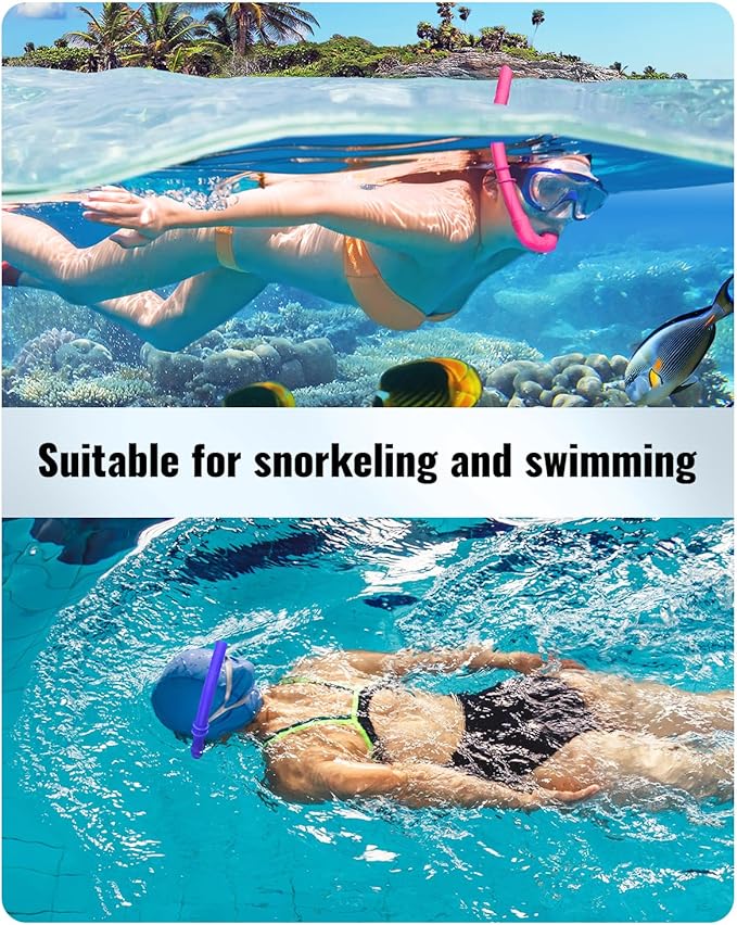 W WSTOO Adults Diving Snorkel Breathing Tube Silicone Flexible Foldable Snorkel Anti-Drop for Freediving Swim Training,Diving and Scuba Diving,Easy to Carry for Travel