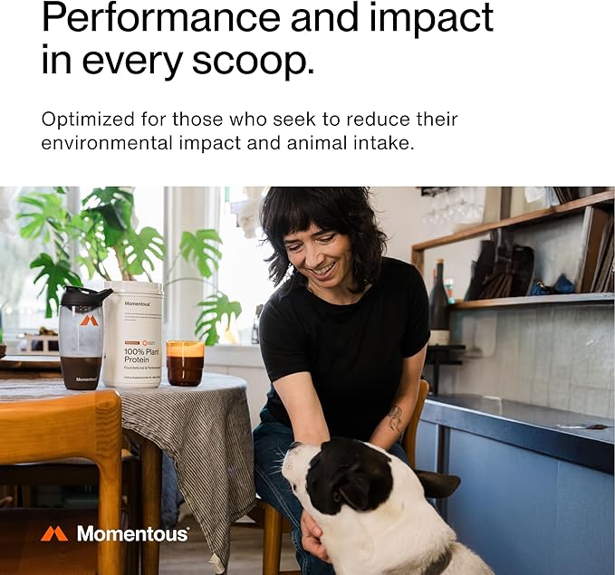 Momentous Vegan Protein Powder - 20 g Plant-Based Protein - NSF Certified for Sport - Gluten-Free - Non-GMO - 22 Servings for Essential Everyday Use - Vanilla Spice