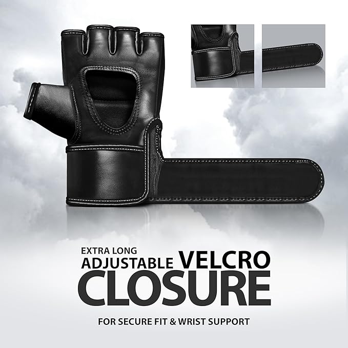 DXM SPORTS MMA Gloves for Men & Women, Martial Arts Bag Gloves, Kickboxing Gloves with Open Palms, Boxing Gloves for Punching Bag, Sparring, Muay Thai, MMA