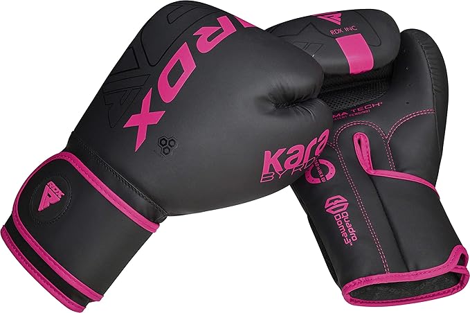 RDX Boxing Gloves, Pro Training Sparring, Maya Hide Leather, Muay Thai MMA Kickboxing, Men Women Adult, Heavy Punching Bag Focus Mitts Pads Workout, Ventilated Palm, Multi Layered, 8 10 12 14 16 18 Oz