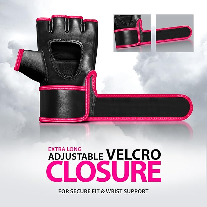 DXM SPORTS MMA Gloves for Men & Women, Martial Arts Bag Gloves, Kickboxing Gloves with Open Palms, Boxing Gloves for Punching Bag, Sparring, Muay Thai, MMA