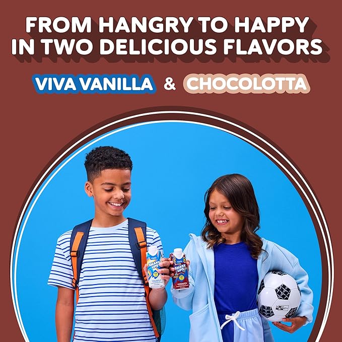 Ripple Kids Chocolate Plant Based Shake Ups | 13g of Quality Sourced Pea Protein, Calcium Rich | Shelf Stable | Vegan & Non GMO | Dairy, Soy, Nut, Gluten & Lactose Free | 8 Fl Oz Cartons (Pack of 12)