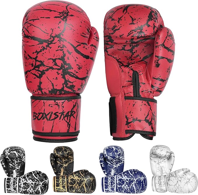 Boxistar Boxing Gloves - Men's & Women's, 8 oz to 16 oz with Optimal Padding