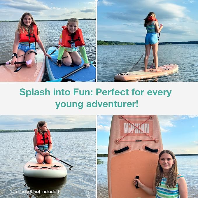 Niphean Inflatable Stand Up Paddle Board with SUP Accessories, Anti-Slip EVA Deck, 10’6’’ Inflatable Paddle Boards for Adults & Youth of All Skill Levels