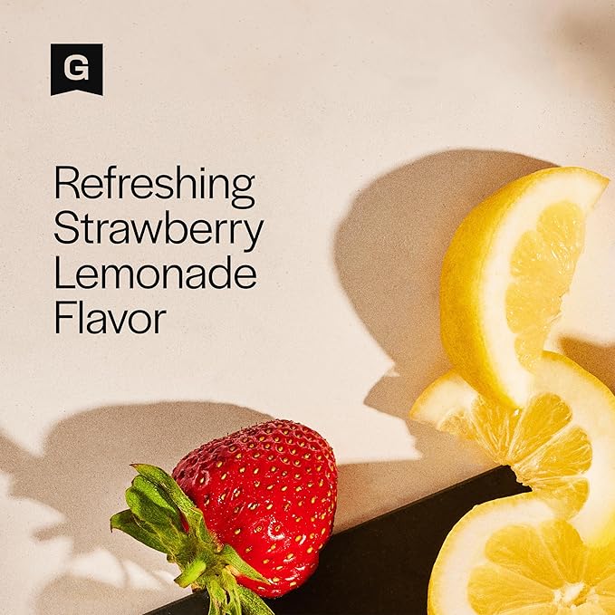 Gainful Hydration Powder Packets, Caffeine Free with Key Electrolytes Magnesium and Sodium, Energy Support, Low Sugar, Strawberry Lemonade, 21 Sticks