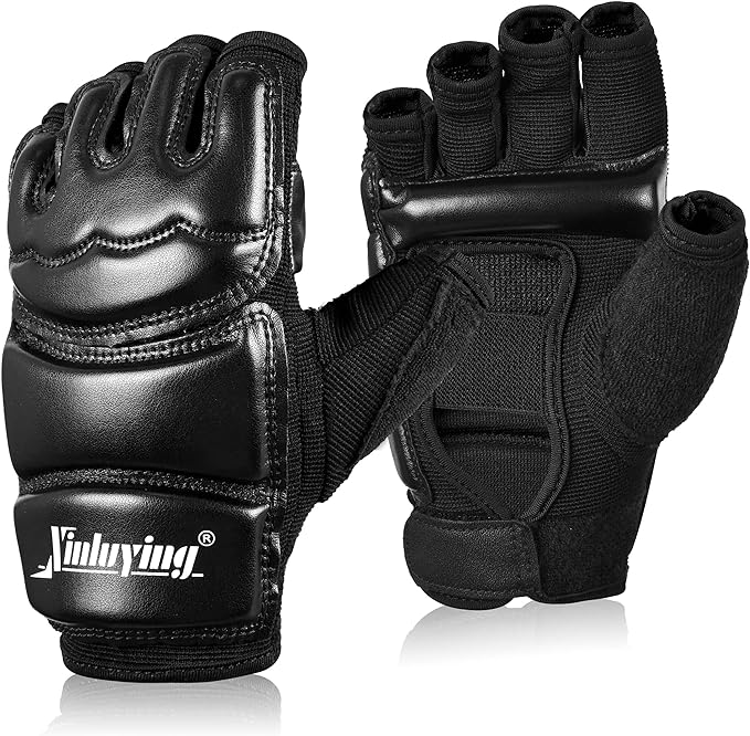 Xinluying Punch Bag Taekwondo Karate Gloves for Sparring Martial Arts Boxing Training Fingerless Women Kids