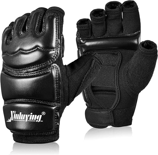 Xinluying Punch Bag Taekwondo Karate Gloves for Sparring Martial Arts Boxing Training Fingerless Women Kids