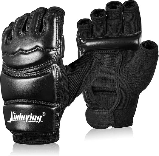 Xinluying Punch Bag Taekwondo Karate Gloves for Sparring Martial Arts Boxing Training Fingerless Women Kids