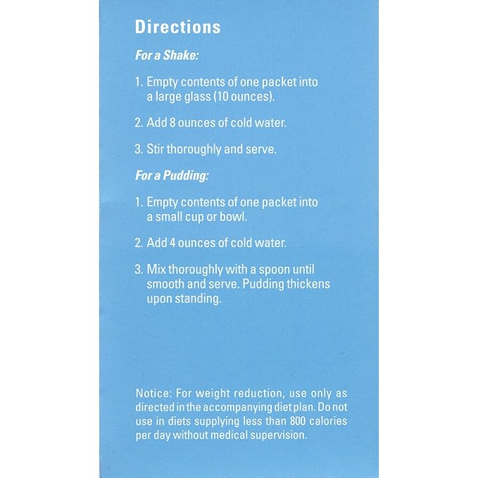 Pudding and Shake Aspartame Free - Strawberry (7/Box) - High Protein - Low Calorie - Low Fat - Low Carb