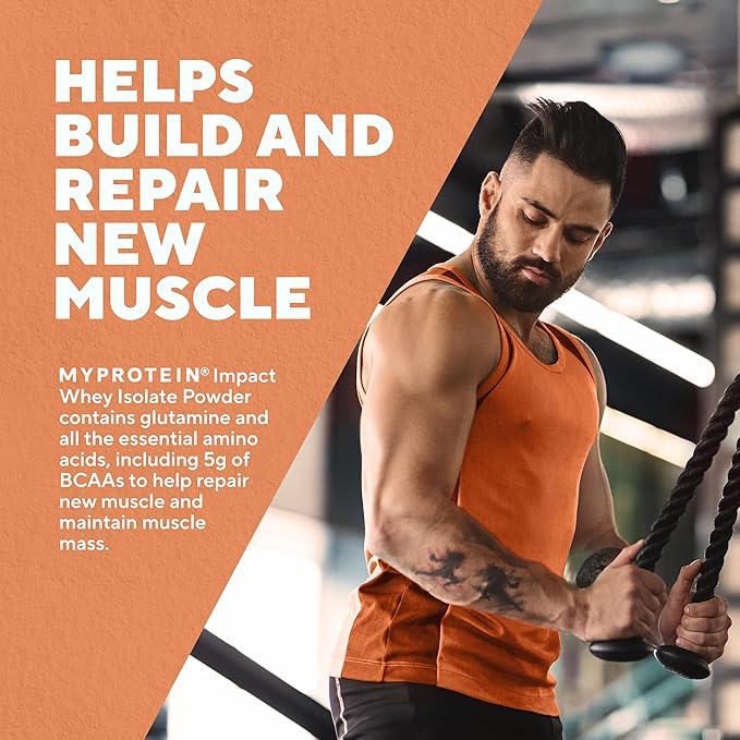 Myprotein Impact Whey Protein Isolate, 2.2 Lbs (40 Servings) Salted Caramel, 21g Protein & 6g BCAA Per Serving, Gluten-Free Shake for Muscle Strength & Recovery