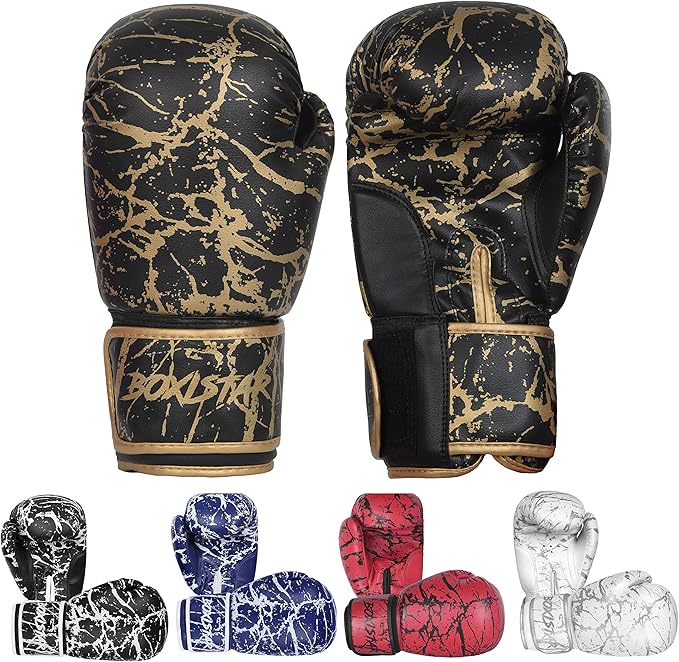 Boxistar Boxing Gloves - Men's & Women's, 8 oz to 16 oz with Optimal Padding