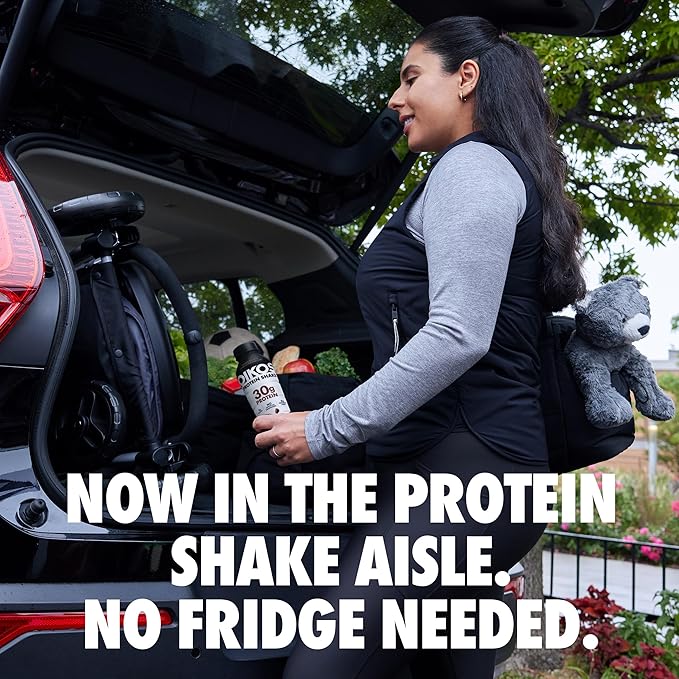 Oikos Protein Shake, Exclusive Variety Pack, 30g High Protein Drinks, Shelf Stable, Ready to Drink, 5g Prebiotic Fiber, 12 fl oz Bottle (8 ct Chocolate, 4 ct Vanilla)