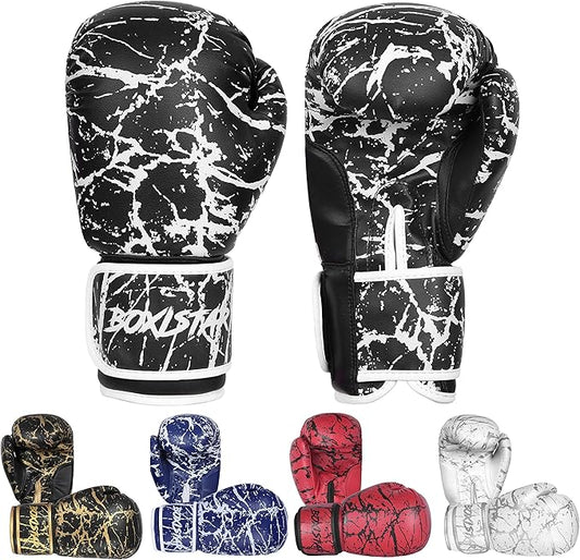 Boxistar Boxing Gloves - Men's & Women's, 8 oz to 16 oz with Optimal Padding