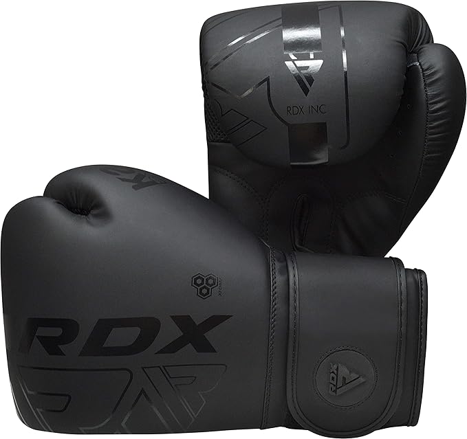 RDX Boxing Gloves, Pro Training Sparring, Maya Hide Leather, Muay Thai MMA Kickboxing, Men Women Adult, Heavy Punching Bag Focus Mitts Pads Workout, Ventilated Palm, Multi Layered, 8 10 12 14 16 18 Oz