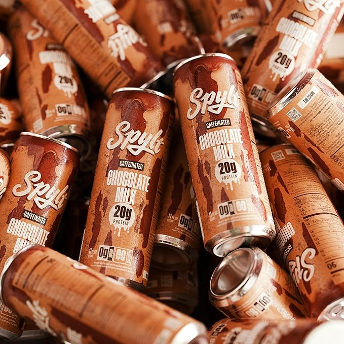 High Protein Chocolate Milk with 60mg Caffeine & 20g Protein - 90 Calories, Ready to Drink, Sugar Free, Lactose Free Milk, Perfect for Workout Recovery & Afternoon Pick Me Up - 12 Count