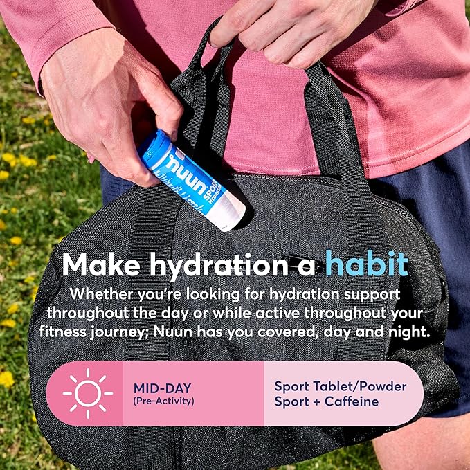 Nuun Sport Electrolyte Powder Packets with Magnesium, Calcium, Potassium, Chloride, and Sodium, Hydration Packets for On-the-Go, Pink Lemonade Flavor, Gluten Free & Vegan, 16 Single Servings